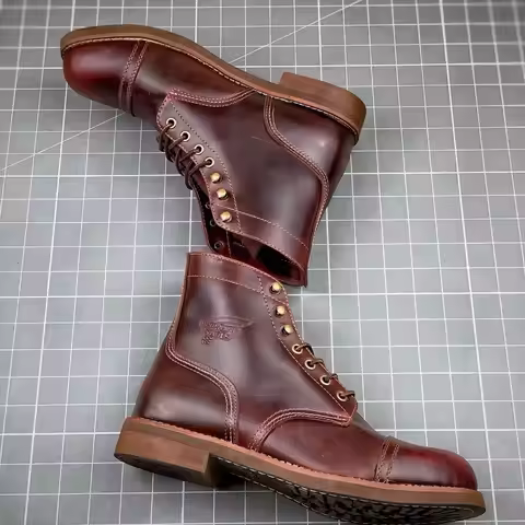 8111 New Top Quality Casual Men Shoes Handmade Spring Autumn Ankle Boots Vintage Tooling Wings Cow L