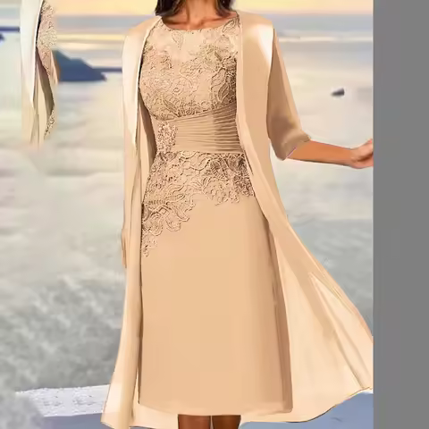 CustomizedCustom Made Mother Of The Bride Dresses With Jacket Floral Embroidered Layered Ruched Bead
