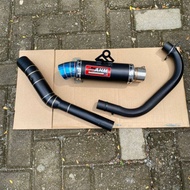 Super open pipe canister AHM black series 1set ellbow 51mm muffler exzos for motorcycle tmx125/155 e