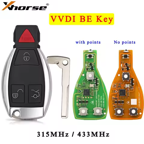 Original XHORSE VVDI BE Key Pro V3.1 PCB 4B Smart Remote Key Shell with Chip 315/433mhz for -MB Impr