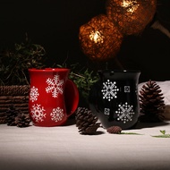 gift christmas gift ideas Red Creative Snowflake Christmas Ceramic Cup
