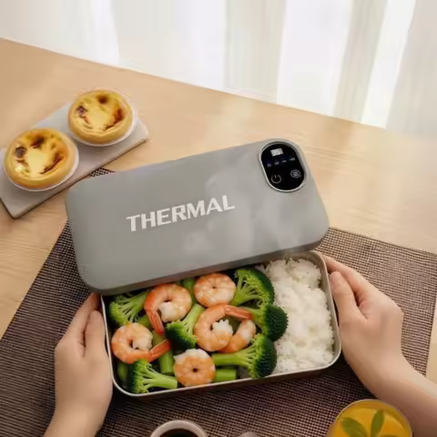 Electric Lunch Box with Stainless Steel Container Portable Electric Lunch Box Food Warmer Compact Co