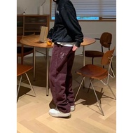 MV4I stu Black Eight Embroidered Heavy Wash Jeans Men Tapered Casual Straight Trousers