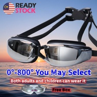 Sun Sports Goggle Swimming With Power Degree Kids Adult Swimming Goggles Gogle Cermin Mata Renang Be