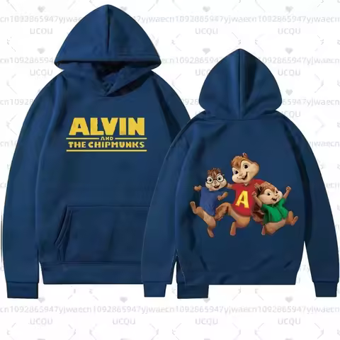Alvin and The Chipmunks 2025 Fashion Unisex Casual Sportswear Men's Hoody Alvin Chipmunk Halloween C