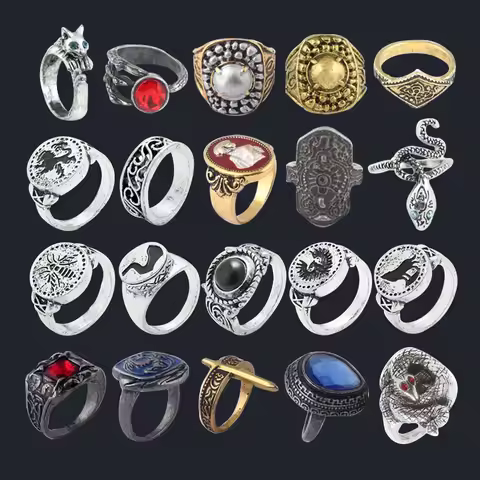 Game Dark Souls Series Men Rings Havel's Demon's Scar Chloranthy Badge Metal Ring Male Fans Cosplay 