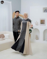 COUPLE GAMIS LAKSHITA kain polos rosecrepe lentur adem nyaman dipakai