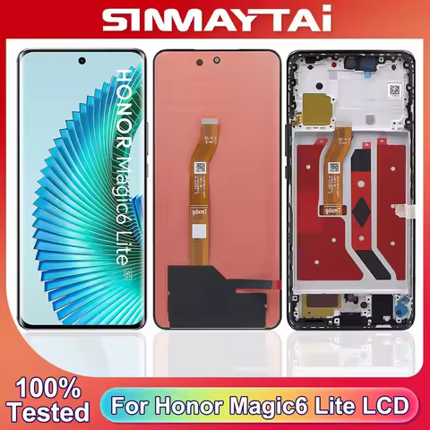 Original AMOLED For Honor Magic6 Lite LCD Display Touch Screen Digitizer ALI-NX3 ALI-NX1 ALI-AN00 Fo