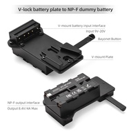 [LIX1] Andoer V Mount Battery Plate to NP-F Dummy Power Adapter Built-in Decode Chip Compatible with