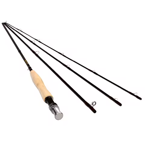 10FT # 3/4 Carbon Fly Fishing Rod Pole 4 Pieces Medium-Fast Action Light Feel 3M Length Trout River 