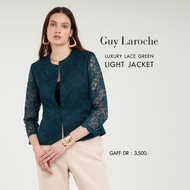 Guy Laroche womans jacket Luxury Lace Cardigan Light jacket แจ๊คเก็ตผู้หญิง คอกลม แขนสามส่วน สีเขียว