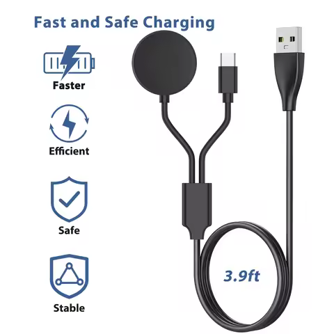 USB C Charger For Samsung Galaxy Watch 4 6 Classic 43mm 47mm 46mm 42mm/Galaxy Watch 3 4 5 6 Charging