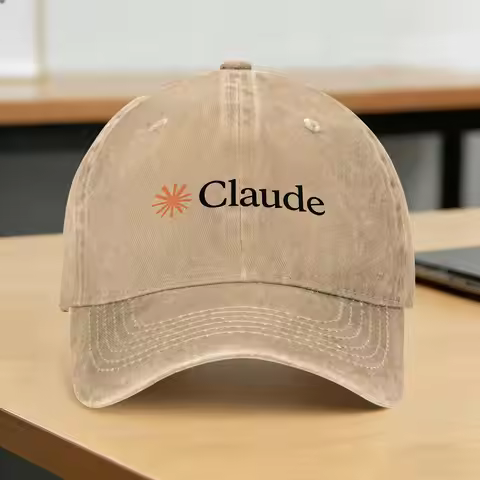 Anthropic Claude Washed Baseball Cap Vintage Sun Trucker Hat Spring Unisex-Teens Running Hippie Base