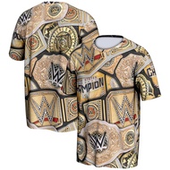 ProSphere WWE Undisputed Championship Title Belt T-Shirt Summer Men's 3D Printed T-shirt Formen Stre