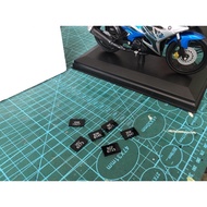 number plate untuk Replika/moto hiasan rxz - 125z - y15 skala 1/12 Bc