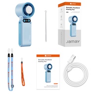 JAMAY F16 พัดลมทำความเย็นแบบพกพา ปรับความเร็วลมได้ 199 ระดับ แบตเตอรี่ใช้งานได้นาน ลมแรง หน้าจอดิจิท