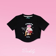 DADDY | Haven’t Crop Top เสื้อครอปท็อป สกรีนรูปเวนดี้คาวบอย สีดำ