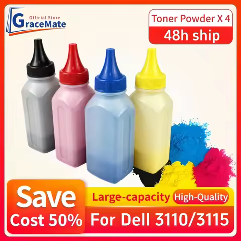 GraceMate Color Toner Powder Compatible for Dell 3110 3110CN 3115 3115CN Laser Printer for Dell 3110