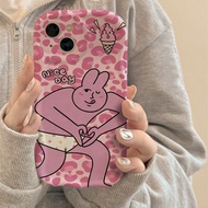 Cute Pink Rabbit Case Samsung S25fe S24 S23fe S21fe S20fe S24 S25 S22 S23 M15 M14 M54 M34 F34 F54 S2
