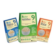 Better Than Organic Konjac Noodles/Pasta/Rice (385g) - 9Kcal per 100g. Made with Oat Fibre for bette