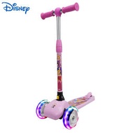 迪士尼公主摺疊搖擺車兒童玩具一秒摺疊搖擺車腳踏款滑板車溜溜車