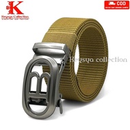 IKAT PINGGANG PRIA KANVAS NYLON TACTICAL KEPALA BESI HURUF B