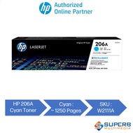 HP 206A Cyan Original LaserJet Toner Cartridge [W2111A]