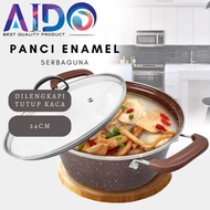 Multi Size Soup Pot / Stainless Enamel Soup Pot / Soup Pot AIDO Enamel Milk Pot