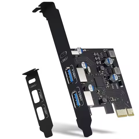 AU32-USB PCIE Card 18W Power Delivery, PCI Express 3 Port (Type C, 2 X Type A) PCIe USB 3.0 Fast Cha