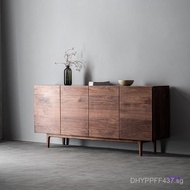 Floor Cabinet Solid Wood Black Walnut Retro Style Entryway Cabinet Storage Storage North American Si