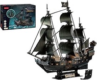 3D Puzzle Big Ship Series L522h Finest Model Pirate Queen Ans Revenge with Black Beard LED 293 Piece
