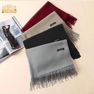 Cashmere plain wool scarf, soft and smooth to keep warm in winter Unisex for men and women -al0ha Sh