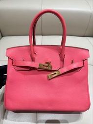 Hermes Birkin 30 Rose Lipstick x ghw Togo leather