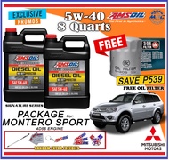 AMSOIL Signature Series Max-Duty 5W-40 8 Quarts Diesel Engine Oil For Mitsubishi Montero Gen1&2