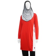 WAGA Muslimah - Red/White  Top