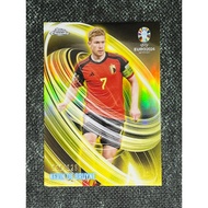 2024 Topps Chrome UEFA Euro 2024 Neon Nations Insert Yellow Wave 111/125 - Kevin De Bruyne