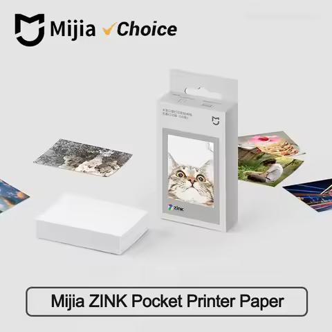 Mijia ZINK Pocket Printer Paper Self-adhesive Photo Print 50pcs Sheets for Xiaomi 3-inch Mini Pocket