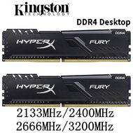 【จัดส่งฟรี】Kingston HyperX DDR4 RAM 4GB 8GB 16GB 2133/2400/2666/3200/3600MHz Fury DIMM 288pin PC4-28