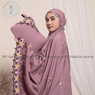 RF Nabilla - COD Mukena Dewasa Bunga Sakura Bordir 3in1 Katun Premium Jumbo