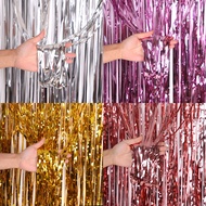 Party Decoration Rain Silk Curtain Birthday Decoration Wedding Background Wall Bright Rain Silk Curt