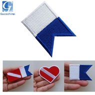 [Gazechimp] Alpha Flag diver Flag Patch Badge Scuba Diving  Embroidered Decorative Patches