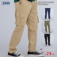 ZEKE B0013 Men Cargo Pants Cutting Straight Cut Seluar Kerja Lelaki Dan Perempuan Tactical Six Pocke