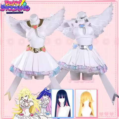 Panty Stocking Cosplay Costume Wig Pantiel Anarchy Anime New Panty Stocking with Garterbelt Angel Sk