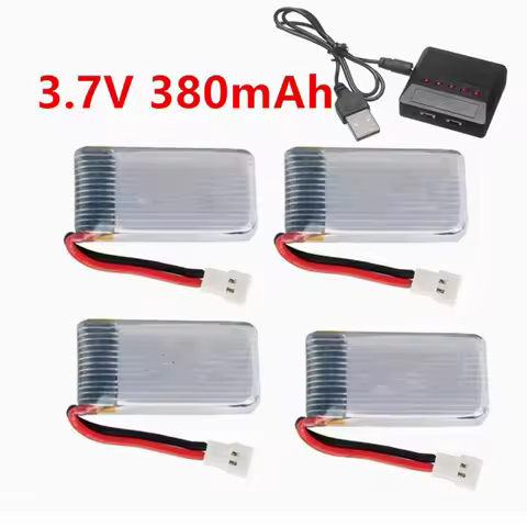 3.7V 380mAh Lipo Battery or Charger for Hubsan X4 H107 H107L H107D JD385 JD388 RC Drone Helicopter S