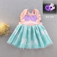 Bộ Đồ Ăn Mặc Chống Thấm Nước Elsa Princess Snow White Cartoon Drawing Apron for Kids Ages 2-6 Years 