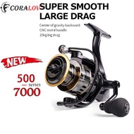 【Stok Lokal】CORALOV HE500-7000 Reel Power Handle Promo Reel Pancing Cuci Gudang Alat Pancing Reel Pa