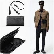 HITAM Men's Wallet Zara Man Animal Print XL Slim Wallet Black Black Men's Sling Bag Man Crossbody Ba