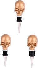 UPKOCH 3 Pcs Halloween Skull Alloy Wine Bottle Stopper Wine Bottle Cap Stopper Bottle Plugs Skeleton Bottle Stopper Wine Stoppers for Wine Bottles Wine Saver Beer Props Elder