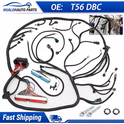 LS1 Engine Standalone Wire Harness w/ T56 DBC Non-Electric Transmission Drive by Cable - Compatible 