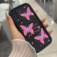 MHKETH Case For Samsung Galaxy A50 A50s A30s Fashion Pink Butterfly Phone
